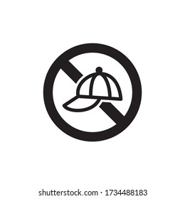 No Cap Or No Hat Prohibition Sign Icon In Trendy  Design Vector Eps 10