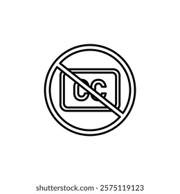 no caption icon Simple outline illustration