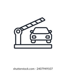No car allowed icon. vector.Editable stroke.linear style sign for use web design,logo.Symbol illustration.