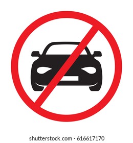 No Car Allowed Sign Vector Stock Vector (Royalty Free) 616617170 ...