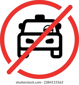 no car no driving no parking ban traffic sign 11812