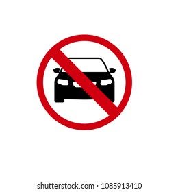 No Car Icon Stock Vector (royalty Free) 1085913410 