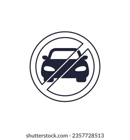 no car icon, do not park sign