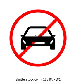 no car icon on white background