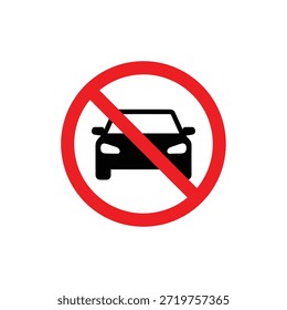 No car icon. Simple Vector Illustration.