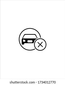 no car icon,vector best flat icon.