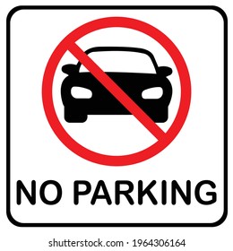 No Car Parking Sign Stock Vector (Royalty Free) 1964306164