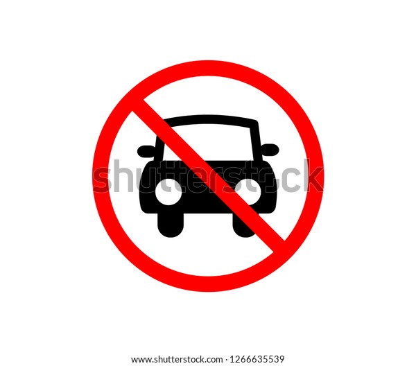 No Car or No Parking Sign. Do not drive symbol, vector\
illustration. 