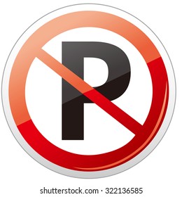 no car no parking sign Vector
