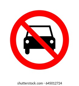 No Cars Sign Images, Stock Photos & Vectors | Shutterstock