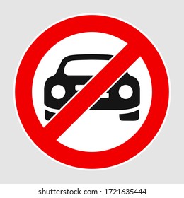No car sign High quality vector illustration - Original size and colors, official international version