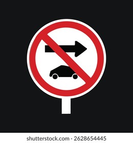 No hay signo de coche, no hay icono de signo de coche