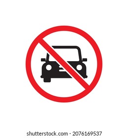 No car sign isolated on white background. Vector