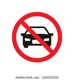 no car sign vector