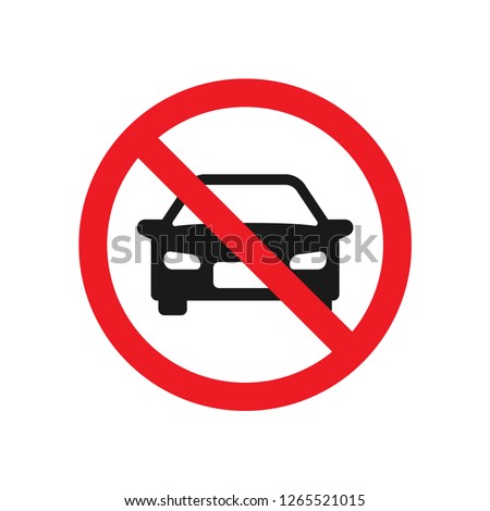 no car sign vector