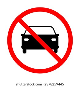 No car sign. Vector design.