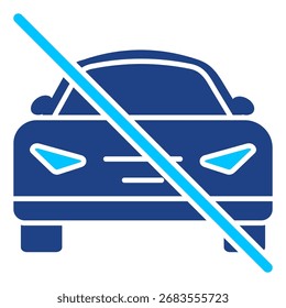 No Car Einfache Vektorsymbol-Sammlung