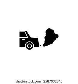no car smoke icon Simple thin line logo