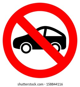 No Car Vector Sign Stock Vector (Royalty Free) 158844116 | Shutterstock