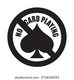 No se permite jugar cartas con un signo de prohibición con un símbolo de espada