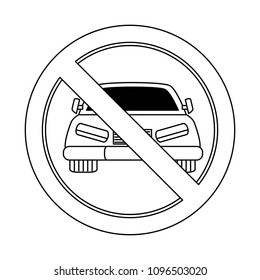 No cars allowed sign