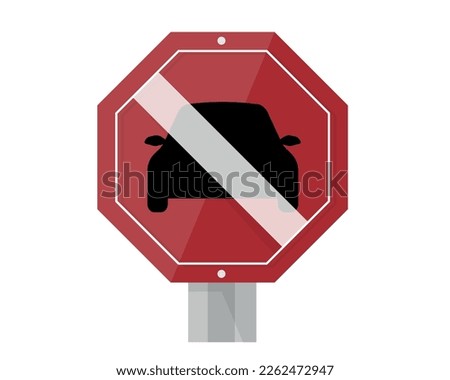 No cars allowed. vector, design.