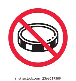 No cash icon. Forbidden payment icon. No money vector sign. Prohibited cash payment vector icon. Warning, caution, attention, restriction casinocoins flat sign design. Do not pay dollar coin pictogram