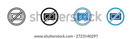 No Cash Multiple Style Icon Design Vector - Banknotes inside crossed circle representing no money, or bribery prohibition