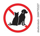 no cat no dog no pet allowed signage logo silhouette 2