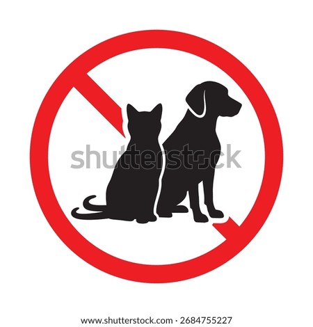 no cat no dog no pet allowed signage logo silhouette 2
