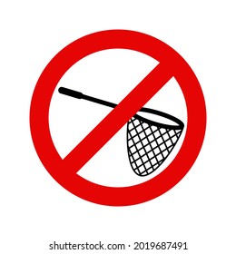 No catching net icon. Vector illustration.