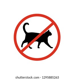 No cats icon vector. No cats symbol. Linear style sign for mobile concept and web design. No cats symbol illustration. Pixel vector graphics - Vector.