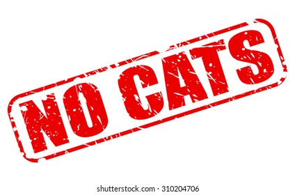 No cats red stamp text on white