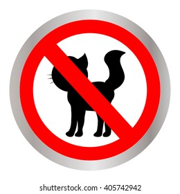 No cats sign, do not allowed