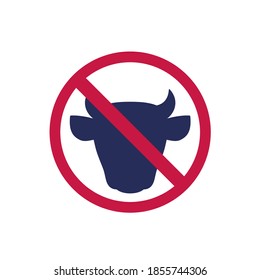 no cattle and cows vector sign