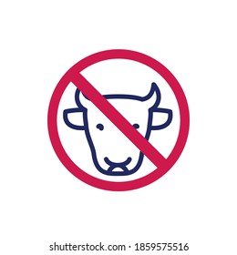 no cattle or cows vector sign