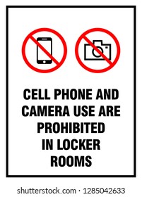 No Cell Phone and Camera Sign 