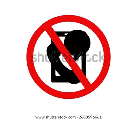 No cell phone icon with ringing sound icon. No smartphone allowed icon vector design and illustration.

