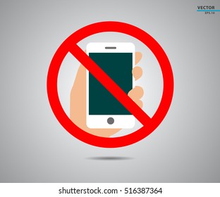 No Cell Phone Mobile Prohibited Logo Stock Vector (Royalty Free) 516387364