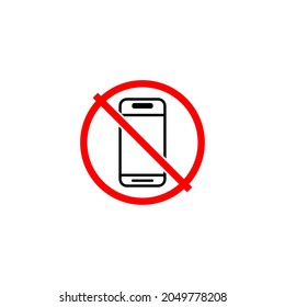 No cell phone sign. Icon no talking and calling. Cell phone prohibition
