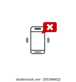 No cell phone sign. Icon no talking and calling. Cell phone prohibition