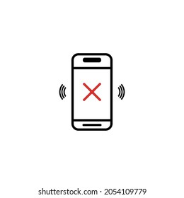 No cell phone sign. Icon no talking and calling. Cell phone prohibition