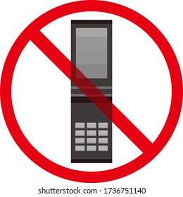 No cell phone sign isolated vector illustration