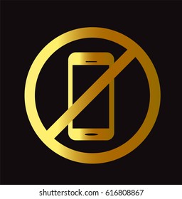 No Cell Phone Sign Vector