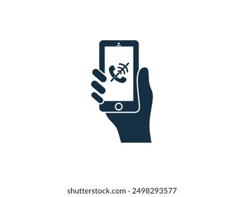 No cell phone use beyond this point sign editable modern vector icon, No cell phone
