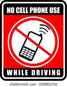 no cell phone use, while driving