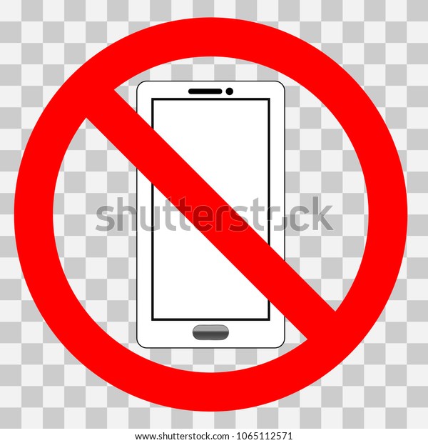 No Cell Phone Vector Icon Isolated Signs Symbols Stock Image