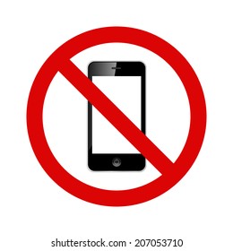 No cell phones allowed illustration