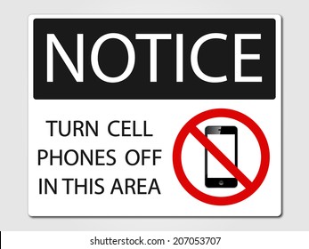 No Cell Phones Allowed Vector Sign
