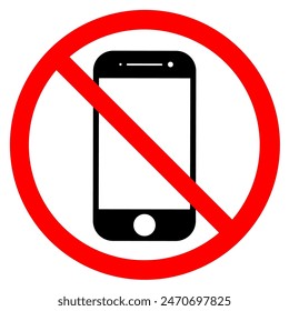 No cell phones, no smartphone, no mobile phone allowed sign vector